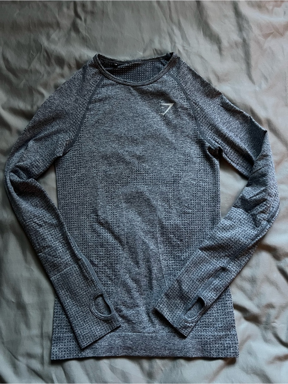 Gymshark Heather Gray Seamless Long Sleeve Top